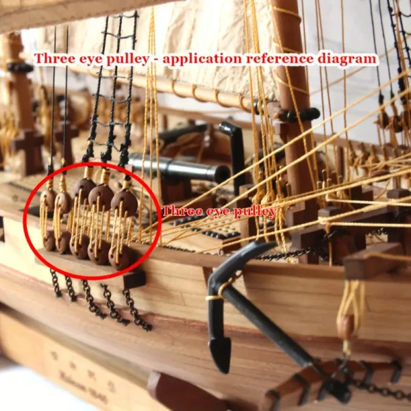 Accessories for classical sailboat models - pulley models - 图片 4