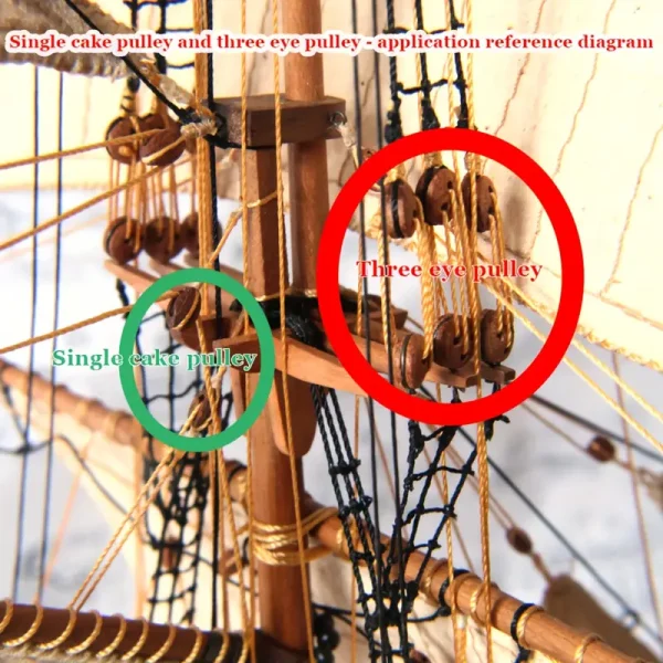 Accessories for classical sailboat models - pulley models - 图片 6