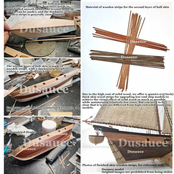 Ship model upgrade accessories - solid wood veneer - 图片 2