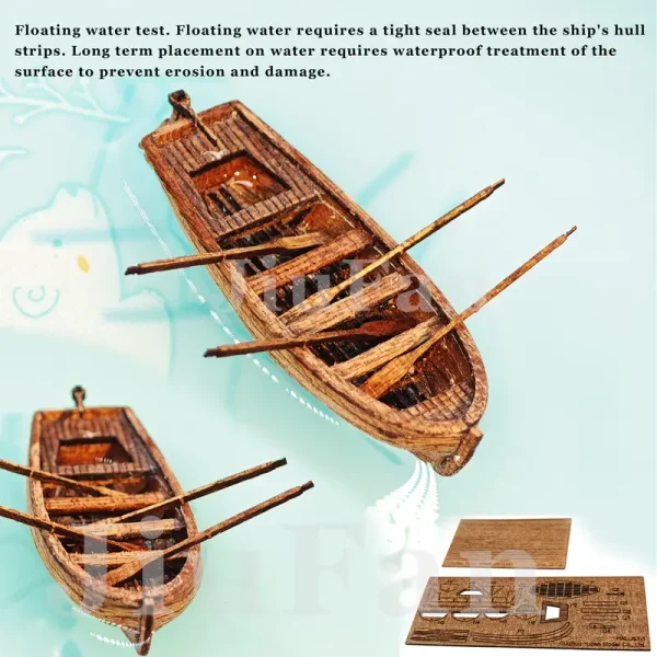 Accessories for the Halco Ship Model (1:100) - Lifeboat-Sapele