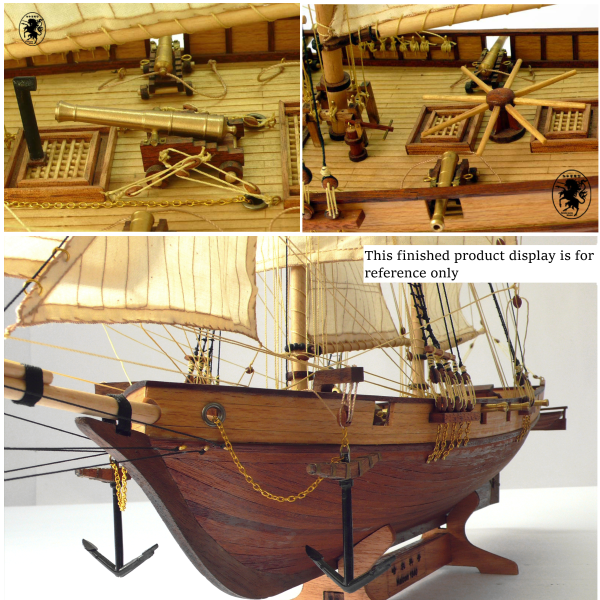 Wooden Assembled Halco western Boat(1:48) - 图片 5