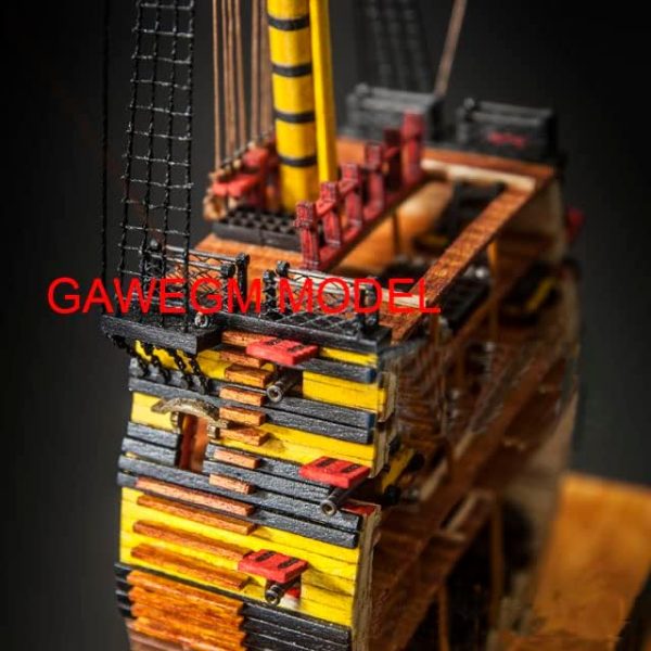 GAWEGM Wooden Ship Model - Scale 1/200 HMS Victory Boat Model Section Kits with Brass Upgrade Accessories : Arts, Crafts & Sewing - 图片 2