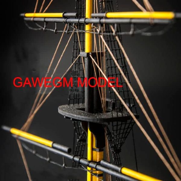 GAWEGM Wooden Ship Model - Scale 1/200 HMS Victory Boat Model Section Kits with Brass Upgrade Accessories : Arts, Crafts & Sewing - 图片 3