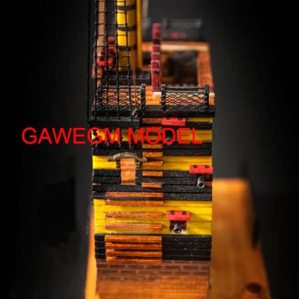GAWEGM Wooden Ship Model - Scale 1/200 HMS Victory Boat Model Section Kits with Brass Upgrade Accessories : Arts, Crafts & Sewing - 图片 4