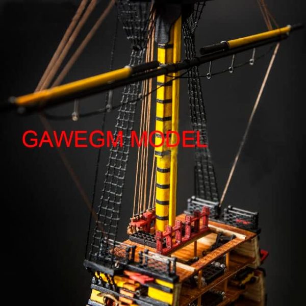 GAWEGM Wooden Ship Model - Scale 1/200 HMS Victory Boat Model Section Kits with Brass Upgrade Accessories : Arts, Crafts & Sewing - 图片 5