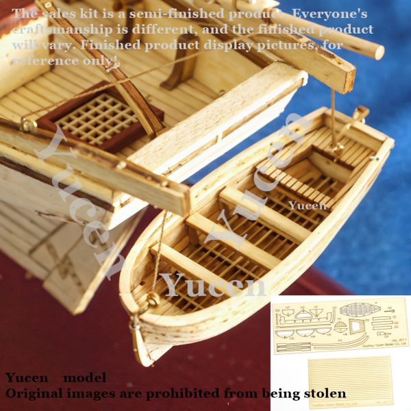 Accessories for the Halco Ship Model (1:100) - Lifeboat-Limewood