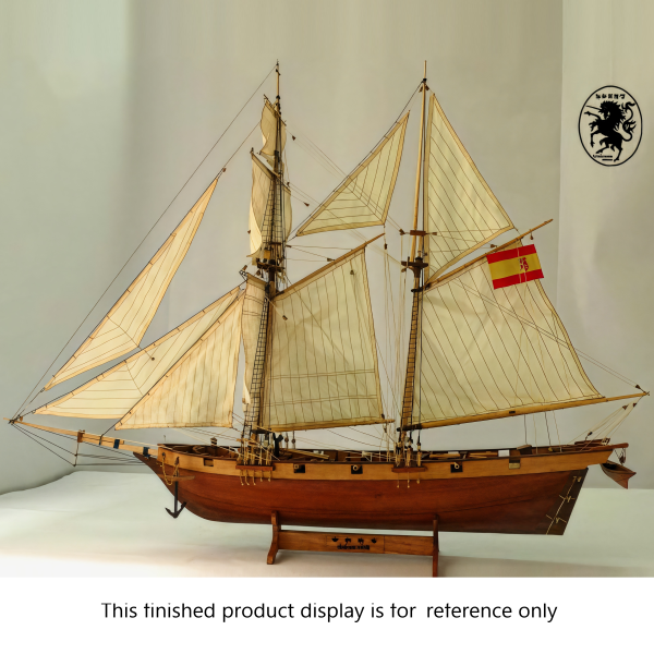 Wooden Assembled Halco western Boat(1:48) - 图片 6
